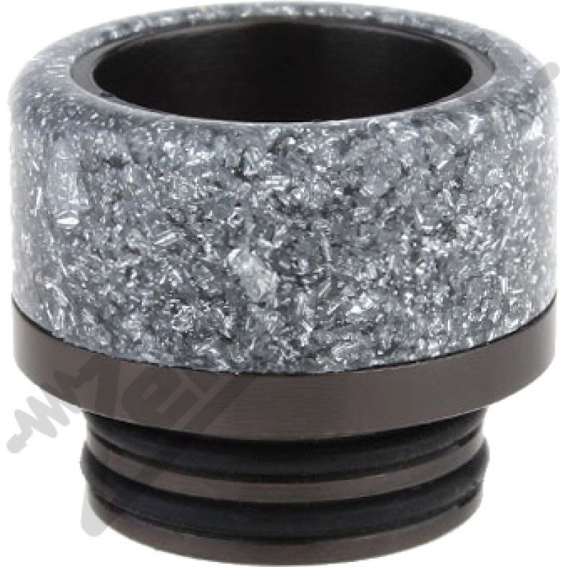 Фото и внешний вид — Дриптип 810 Resin + сталь черно-серебряный (с о-рингами)
