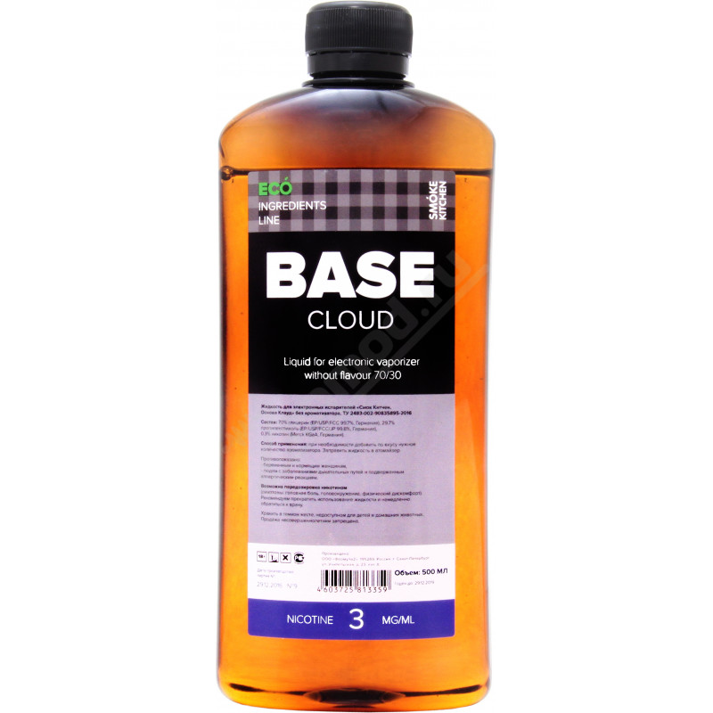 Фото и внешний вид — Основа SK BASE Cloud 500мл 3мг